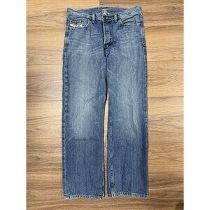 Diesel Industry Jeans Mens 34 (33x30.5) Blue Button Fly Made in Italy